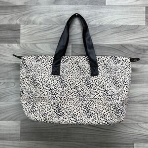 Mali+Lili Weekender Bag Womens Cream Black Leopard Print 100% Polyester Carry On